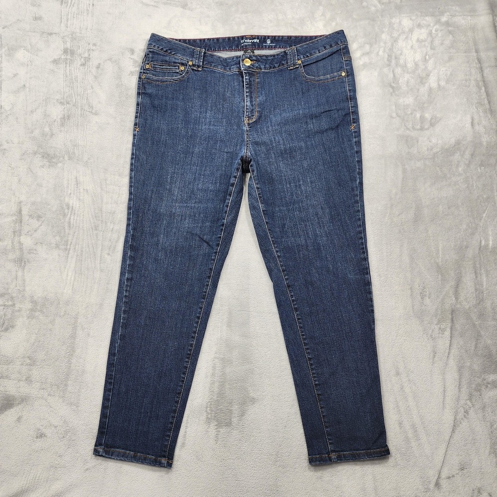 Lane Bryant Jeans Womens 24 Blue Mid Rise Genius Fit‎ Jegging Skinny Stretch